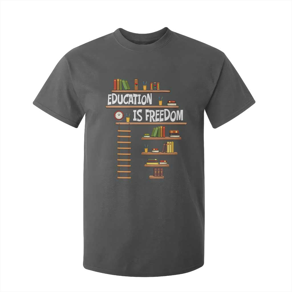 Education Is Freedom T Shirt For Kid African American History Africa Map Books - African Pride
