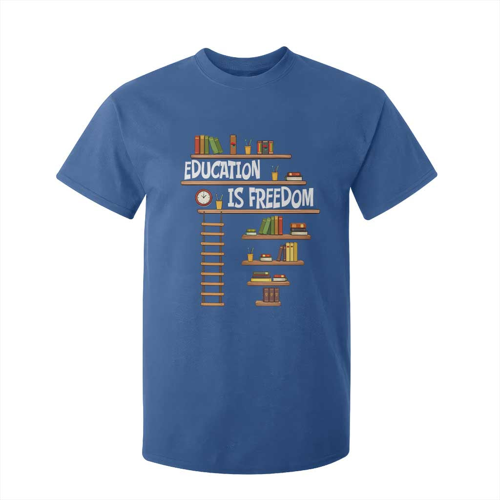 Education Is Freedom T Shirt For Kid African American History Africa Map Books - African Pride