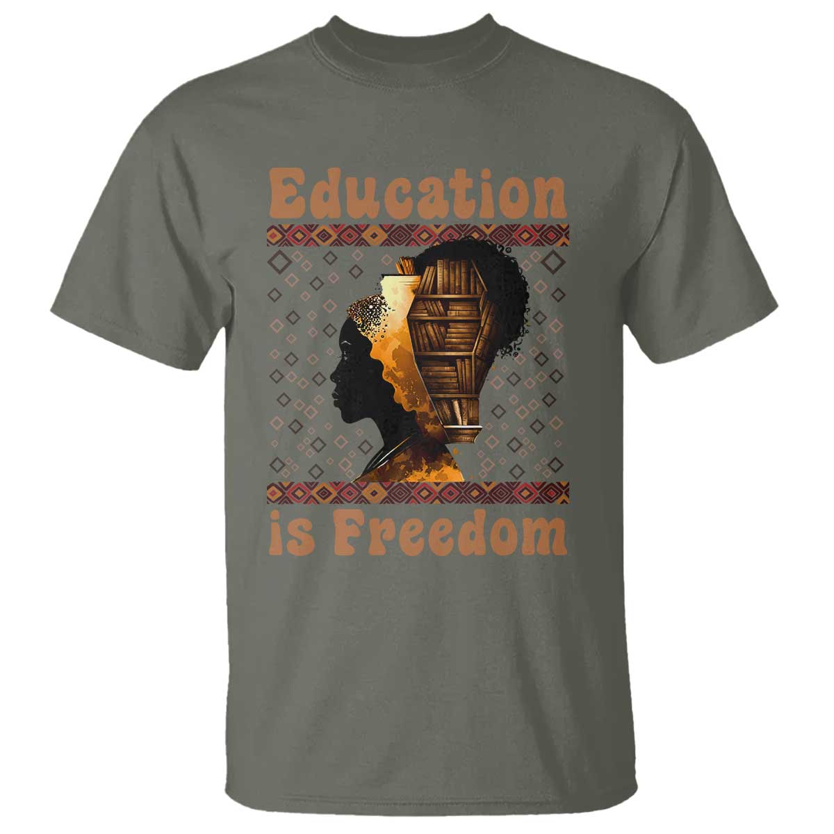 Education Is Freedom T Shirt Black History Women Teacher Gift - African Pride