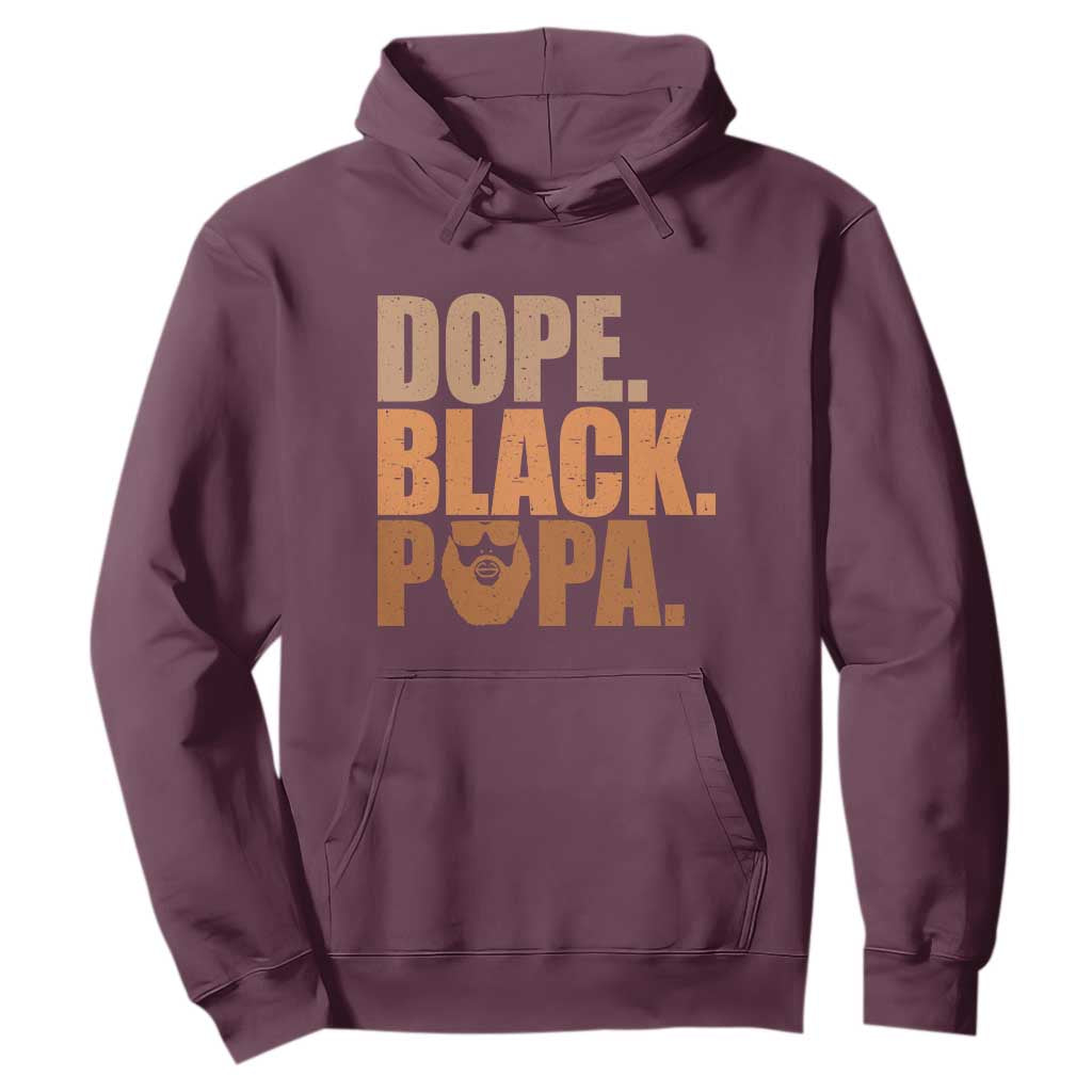 Dope Black Papa Hoodie Proud African American Fathers Day Gift