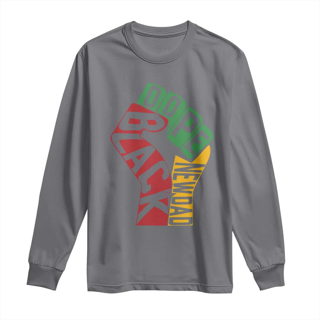 First Fathers Day Black Dad Long Sleeve Shirt New Dad Gift