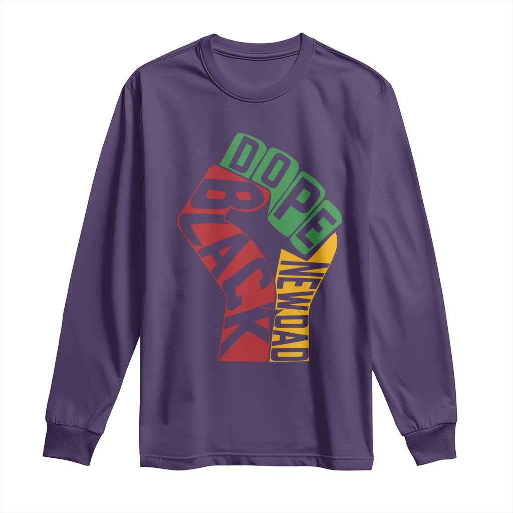 First Fathers Day Black Dad Long Sleeve Shirt New Dad Gift