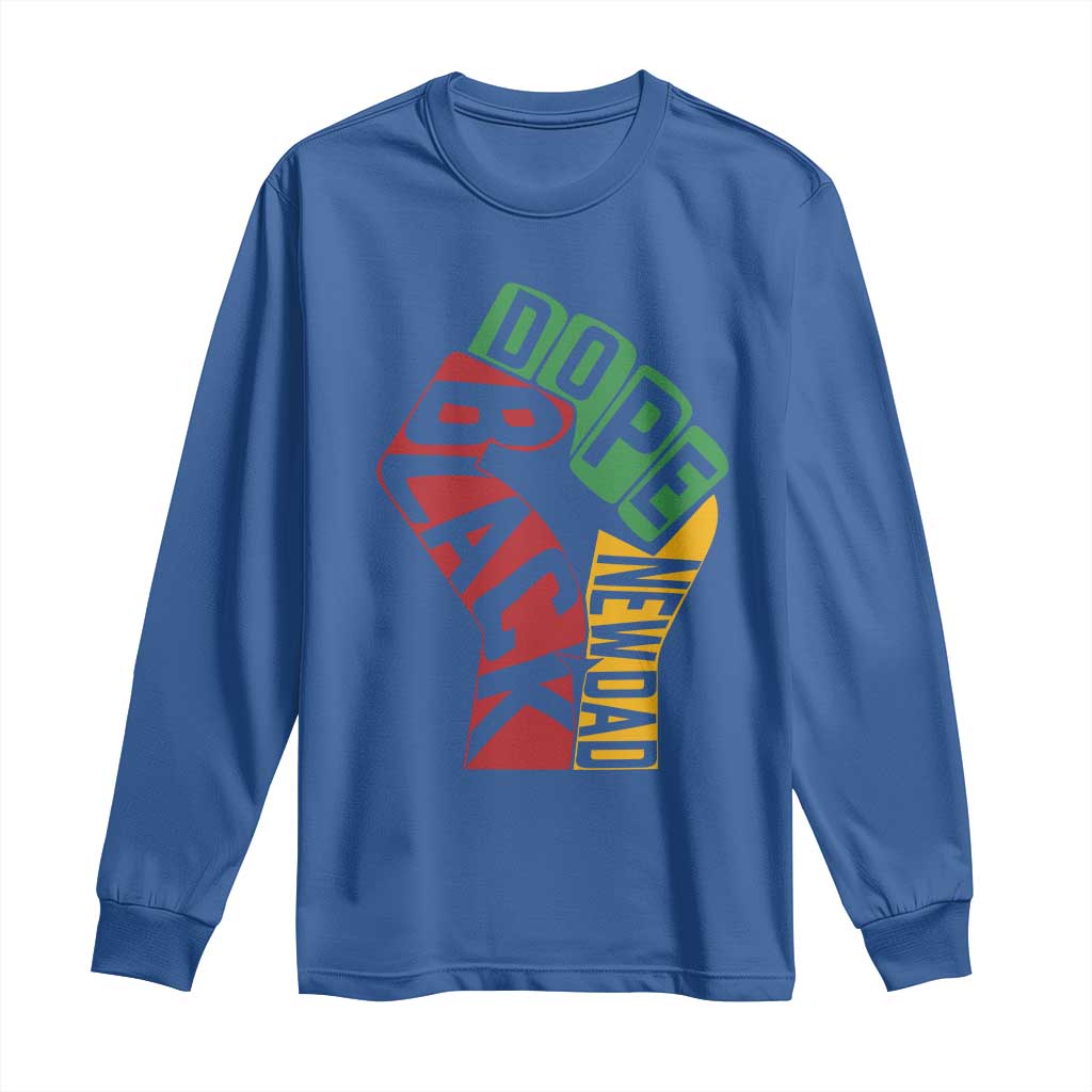 First Fathers Day Black Dad Long Sleeve Shirt New Dad Gift