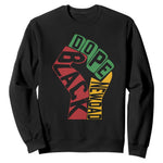 First Fathers Day Black Dad Sweatshirt New Dad Gift