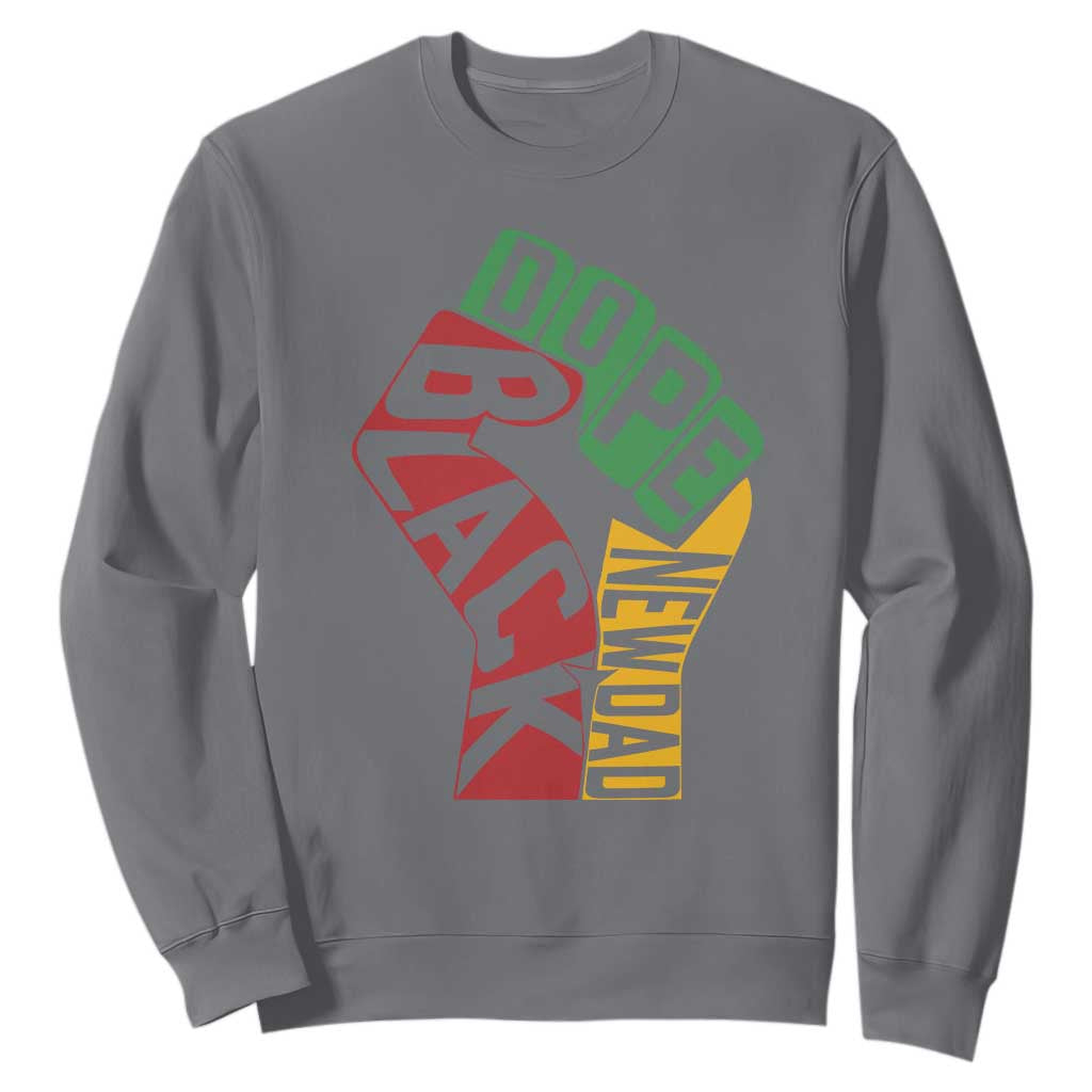 First Fathers Day Black Dad Sweatshirt New Dad Gift