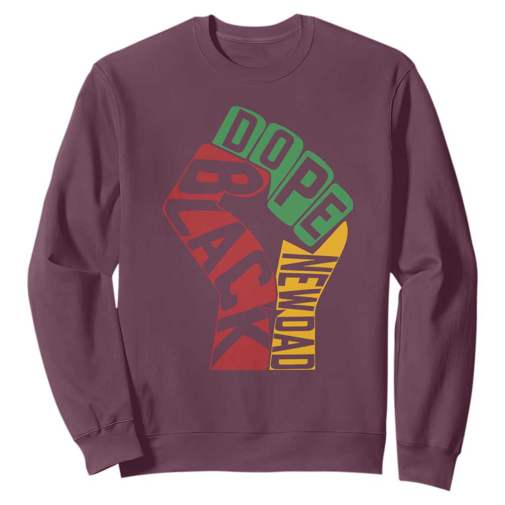 First Fathers Day Black Dad Sweatshirt New Dad Gift