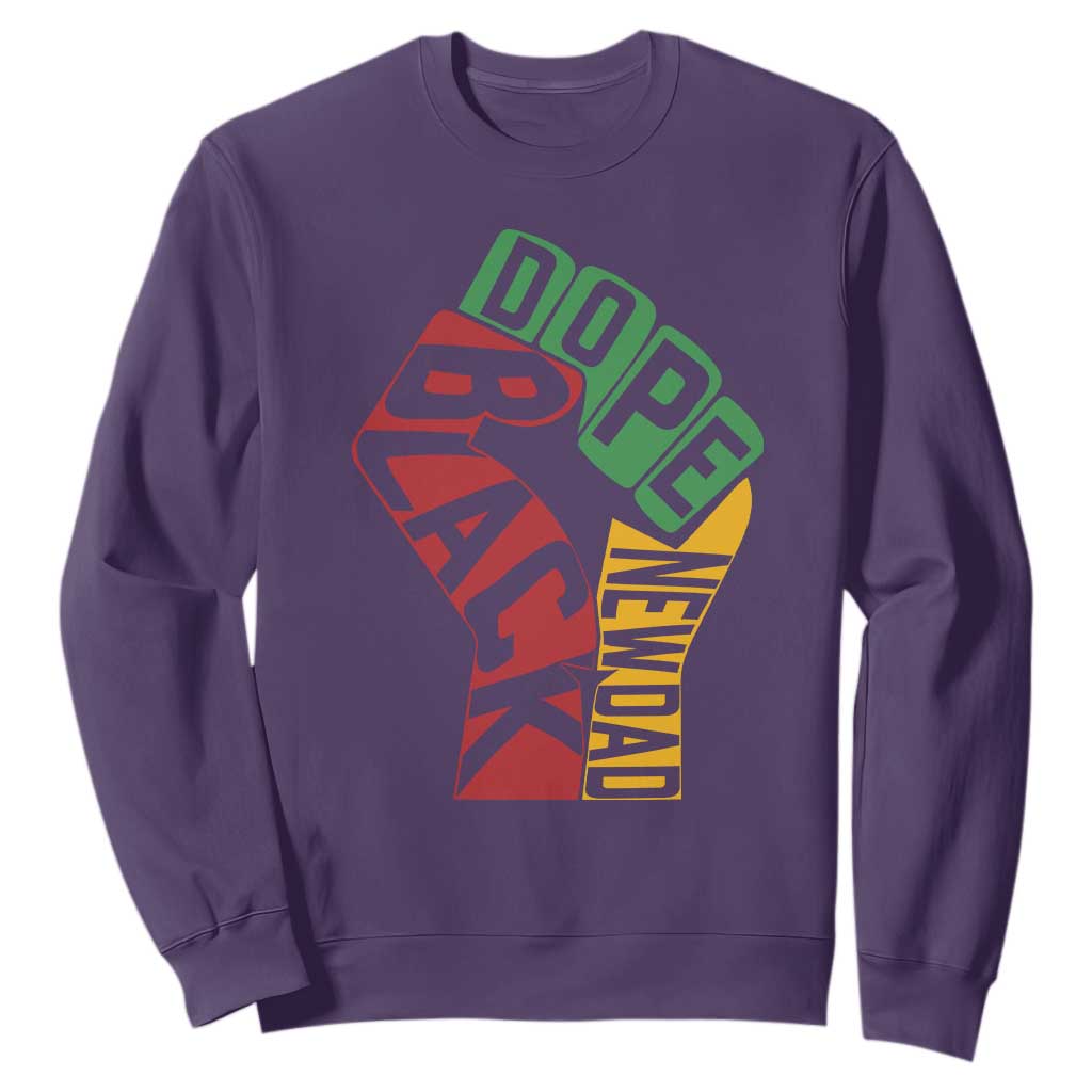 First Fathers Day Black Dad Sweatshirt New Dad Gift