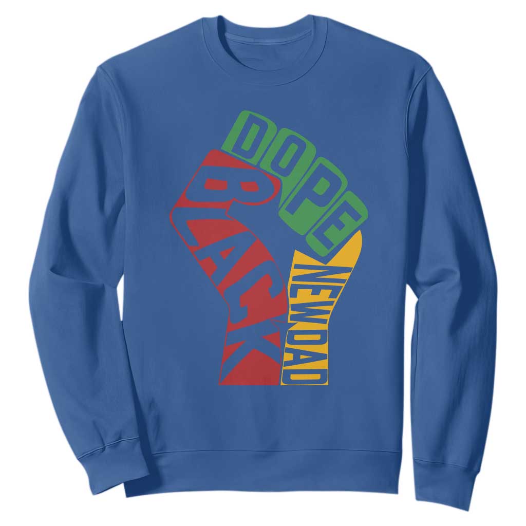 First Fathers Day Black Dad Sweatshirt New Dad Gift