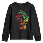 First Fathers Day Black Dad Youth Sweatshirt New Dad Gift