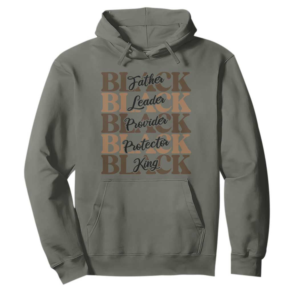 Father Leader Provider Protector King Hoodie Proud Black Dad Gift