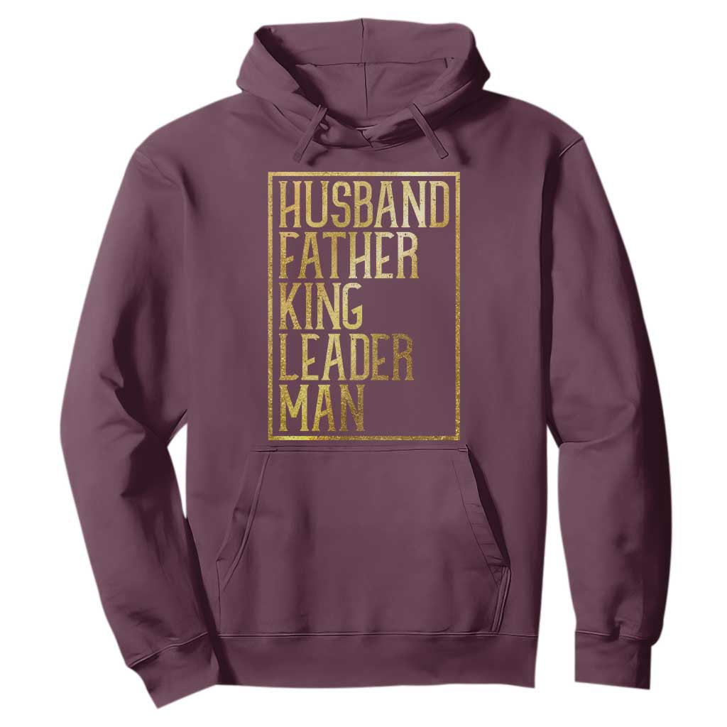 Husband Father King Leader Man Hoodie Proud Black Dad Gift