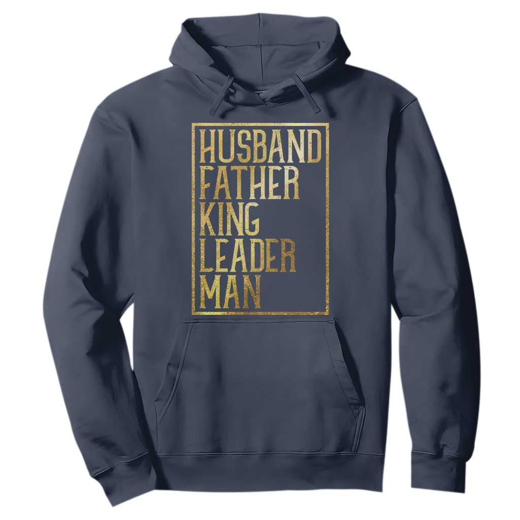 Husband Father King Leader Man Hoodie Proud Black Dad Gift