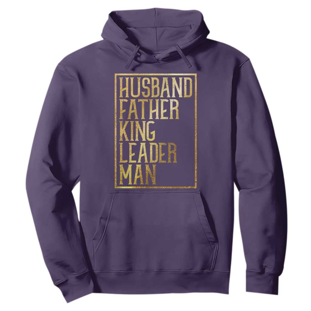 Husband Father King Leader Man Hoodie Proud Black Dad Gift