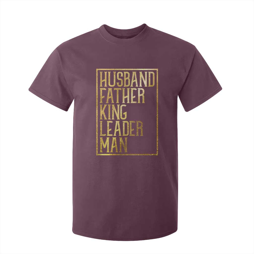Husband Father King Leader Man T Shirt For Kid Proud Black Dad Gift