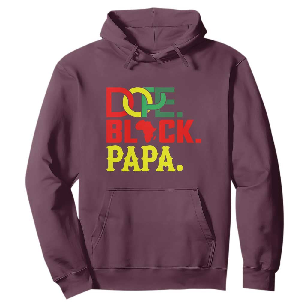 Dope Black Papa Hoodie Melanin King Fathers Day Gift
