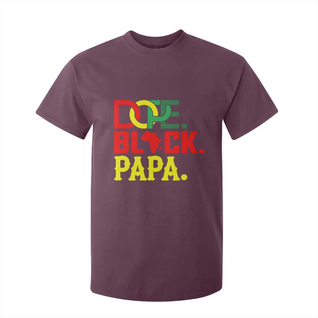 Dope Black Papa T Shirt For Kid Melanin King Fathers Day Gift