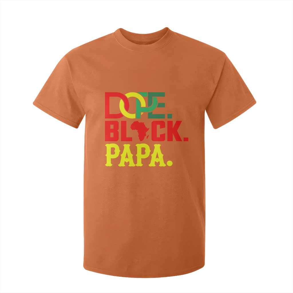 Dope Black Papa T Shirt For Kid Melanin King Fathers Day Gift