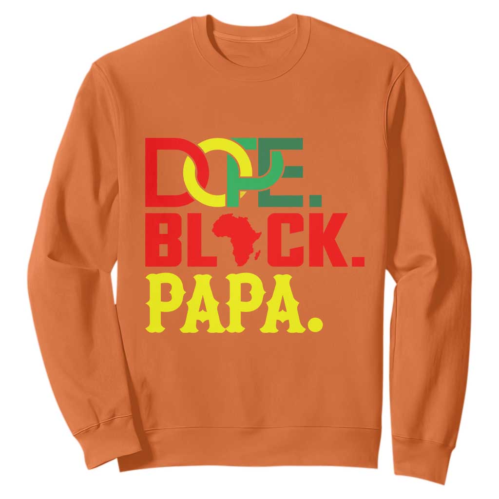 Dope Black Papa Sweatshirt Melanin King Fathers Day Gift