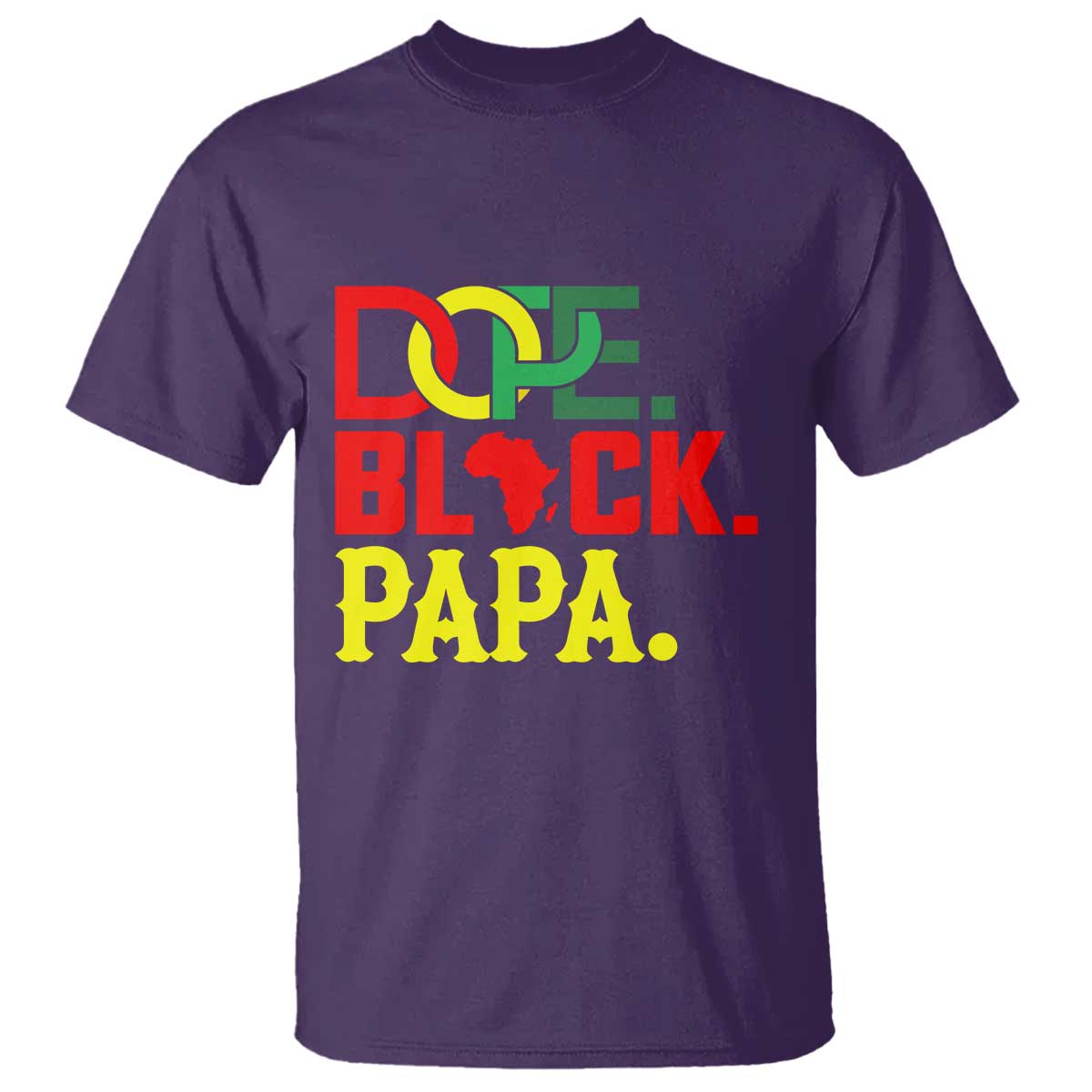 Dope Black Papa T Shirt Melanin King Fathers Day Gift