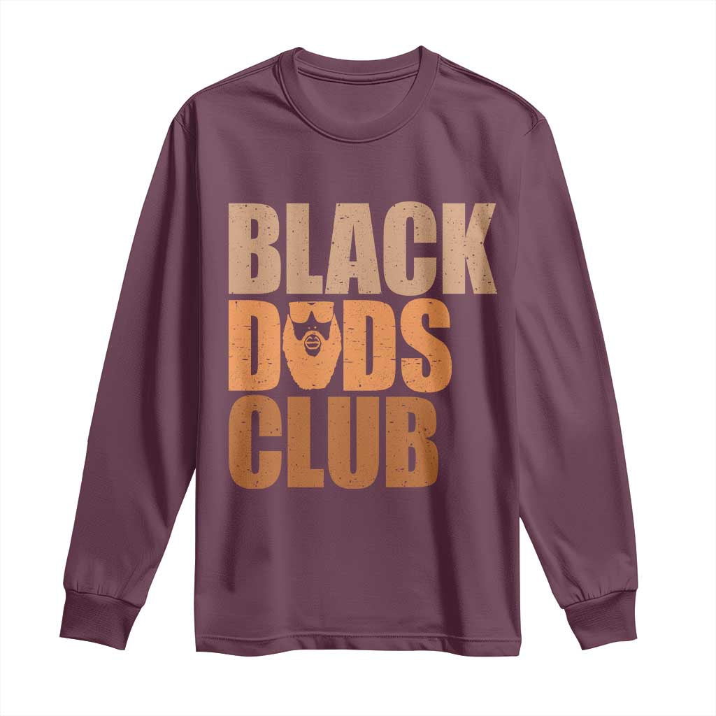 Black Dads Club Long Sleeve Shirt African American Fathers Day Gift