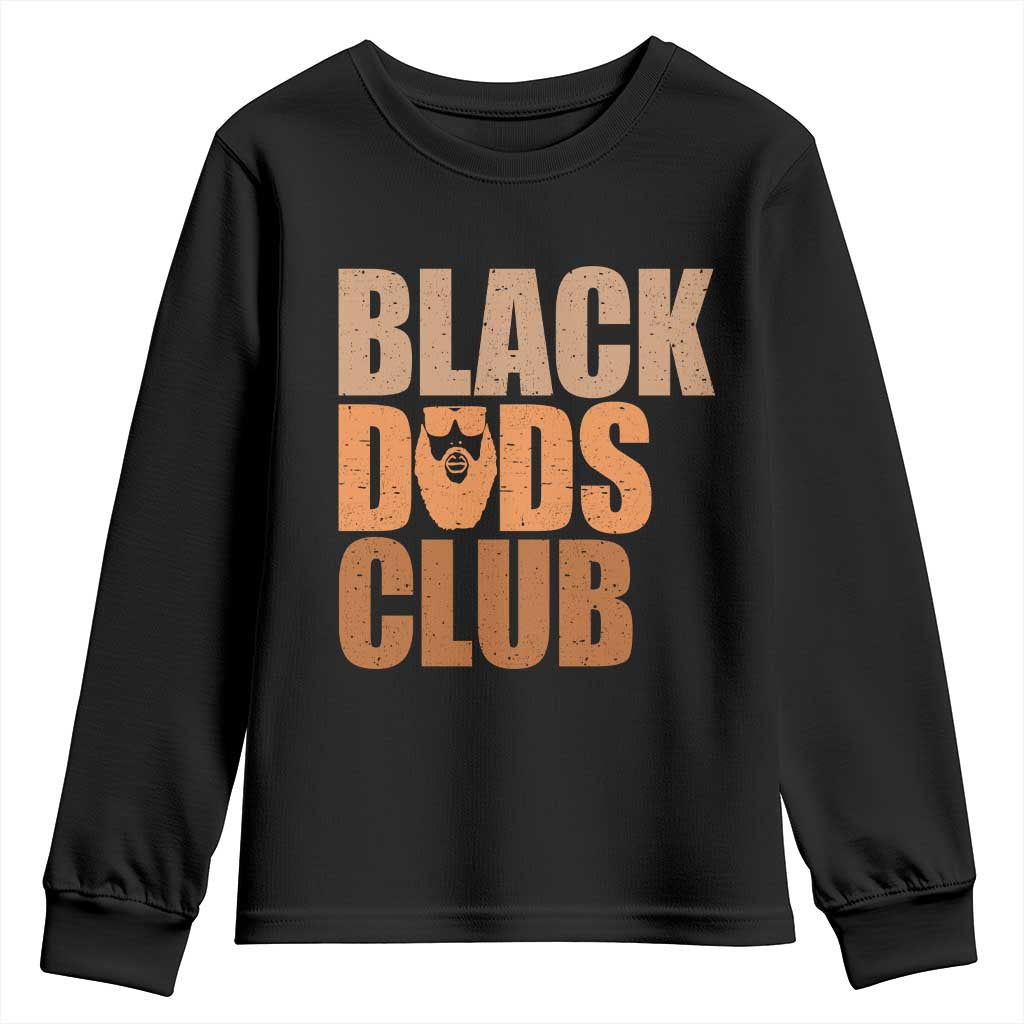 Black Dads Club Youth Sweatshirt African American Fathers Day Gift