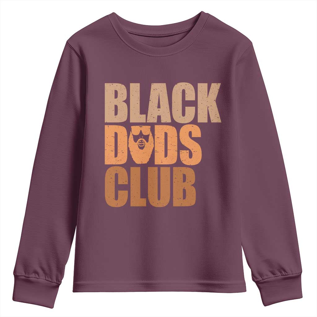 Black Dads Club Youth Sweatshirt African American Fathers Day Gift
