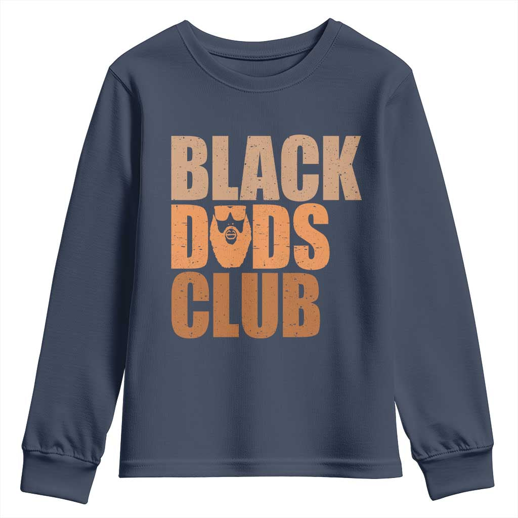 Black Dads Club Youth Sweatshirt African American Fathers Day Gift