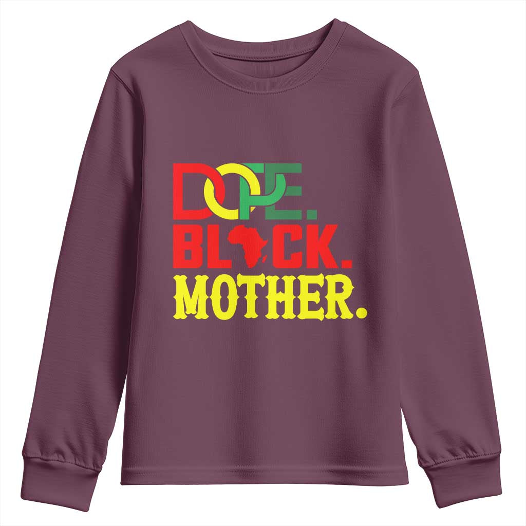 Proud African American Mom Gift Youth Sweatshirt Dope Black Mother