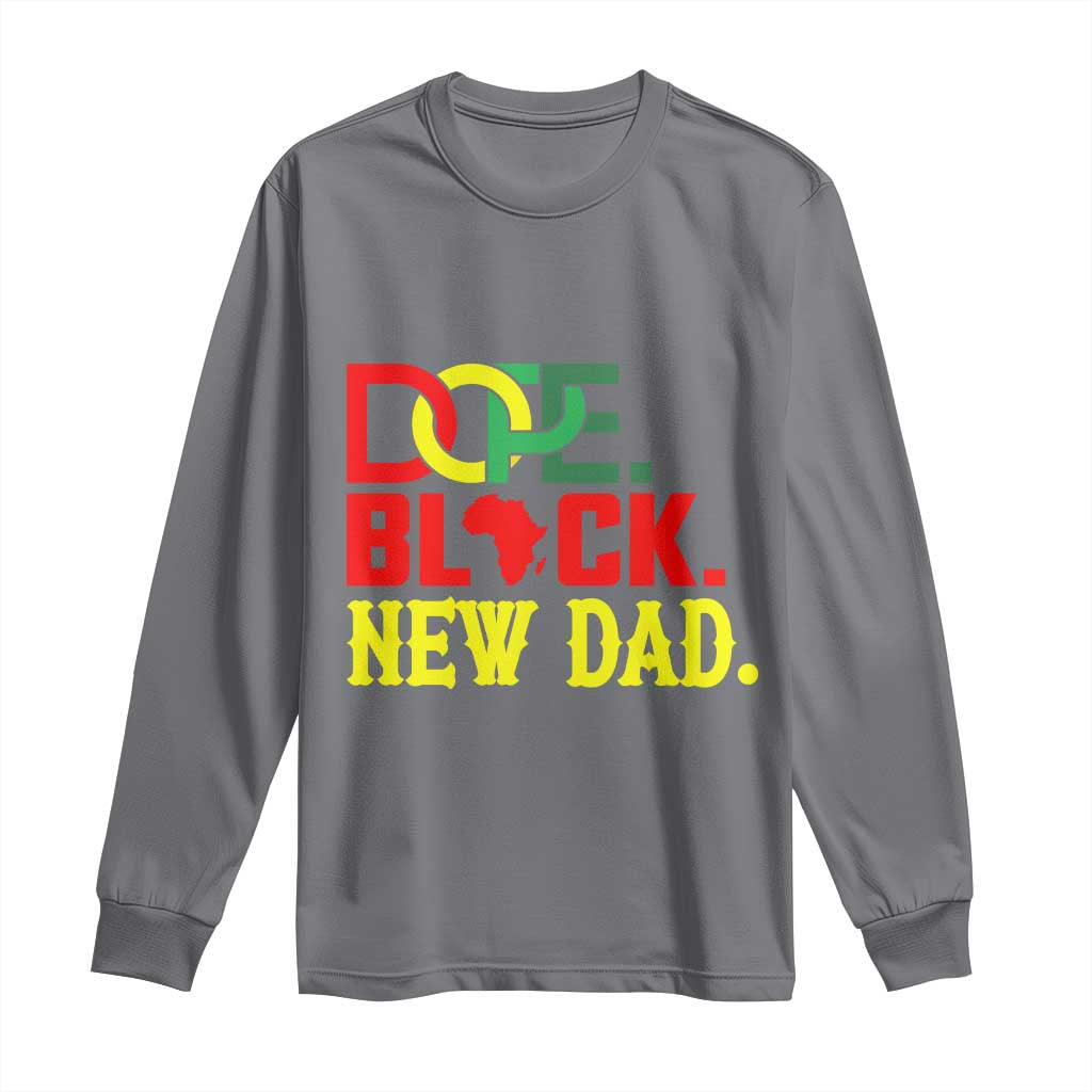 First Father's Day African American Dad Long Sleeve Shirt New Dad Gift