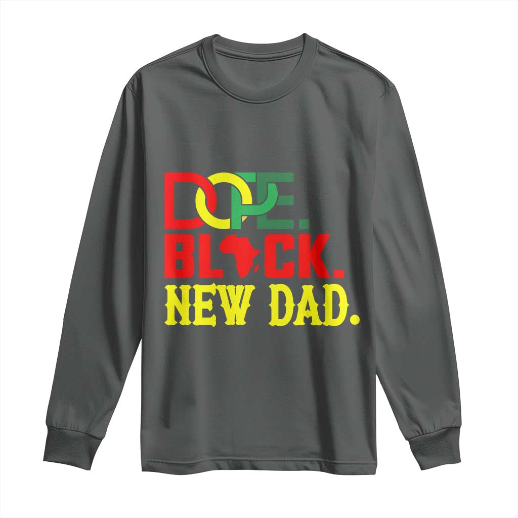 First Father's Day African American Dad Long Sleeve Shirt New Dad Gift