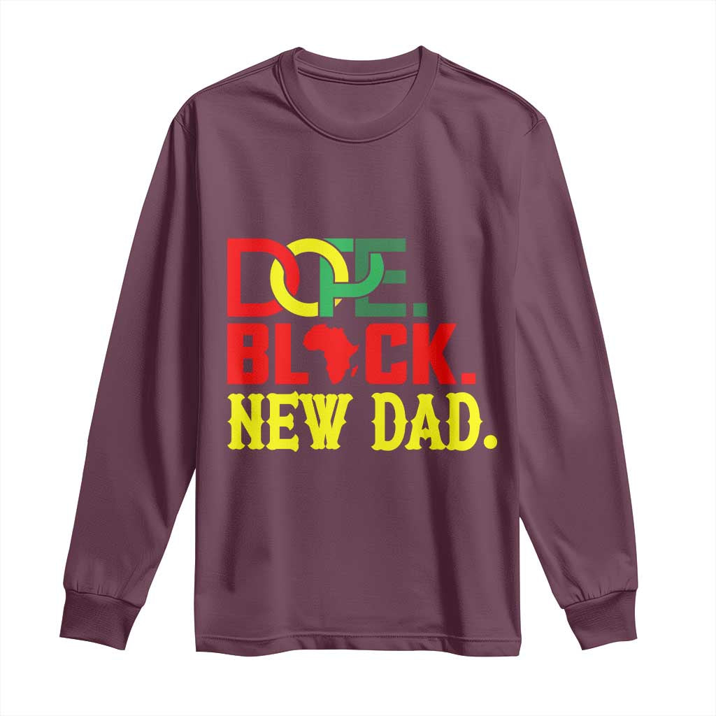 First Father's Day African American Dad Long Sleeve Shirt New Dad Gift