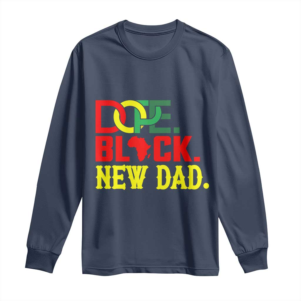 First Father's Day African American Dad Long Sleeve Shirt New Dad Gift