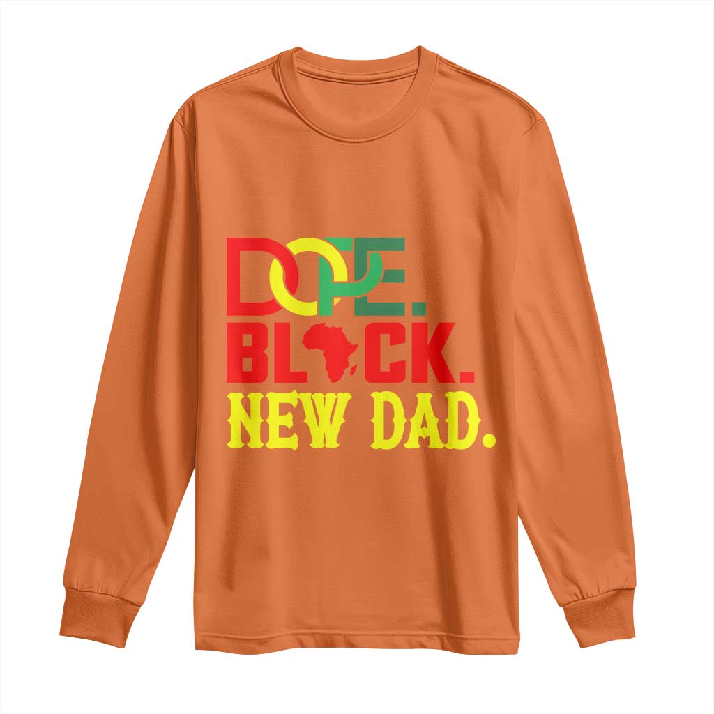 First Father's Day African American Dad Long Sleeve Shirt New Dad Gift