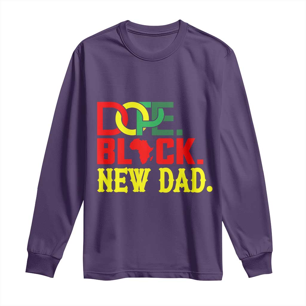 First Father's Day African American Dad Long Sleeve Shirt New Dad Gift