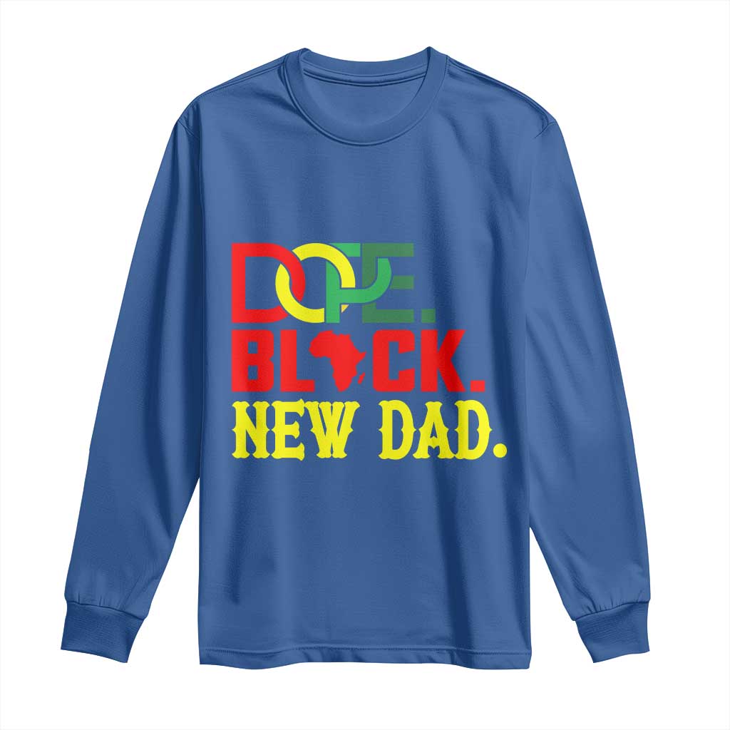 First Father's Day African American Dad Long Sleeve Shirt New Dad Gift