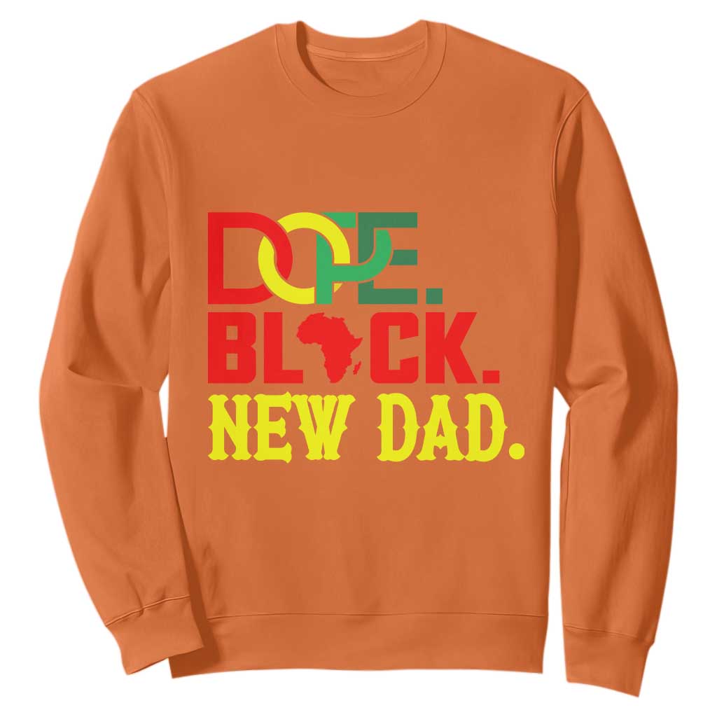 First Father's Day African American Dad Sweatshirt New Dad Gift