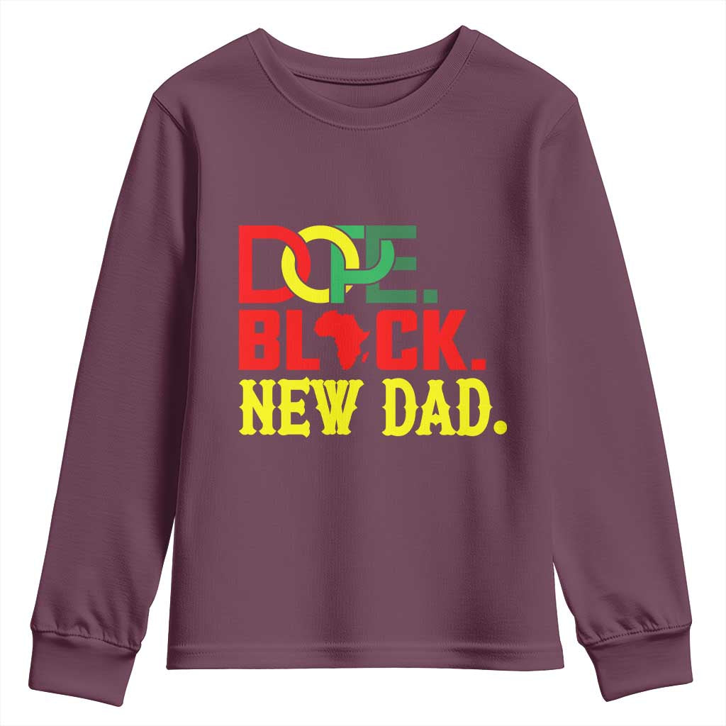 First Father's Day African American Dad Youth Sweatshirt New Dad Gift