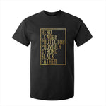 Strong Black Father T Shirt For Kid Hero Leader Provider Protector Gift