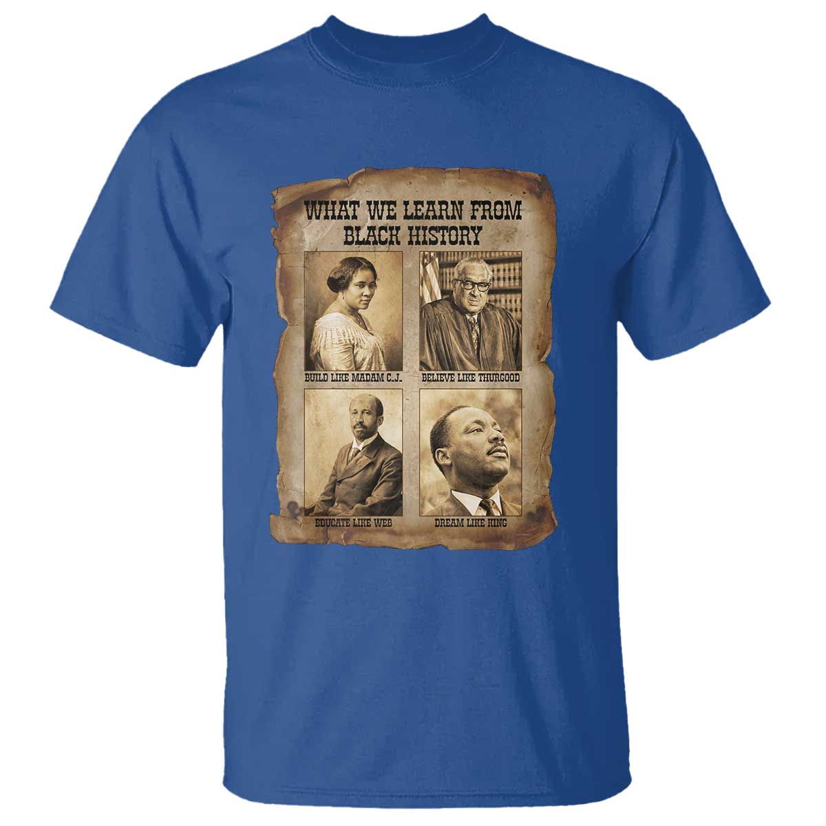 What We Learn From Black History T Shirt Iconic African American Figures - African Pride