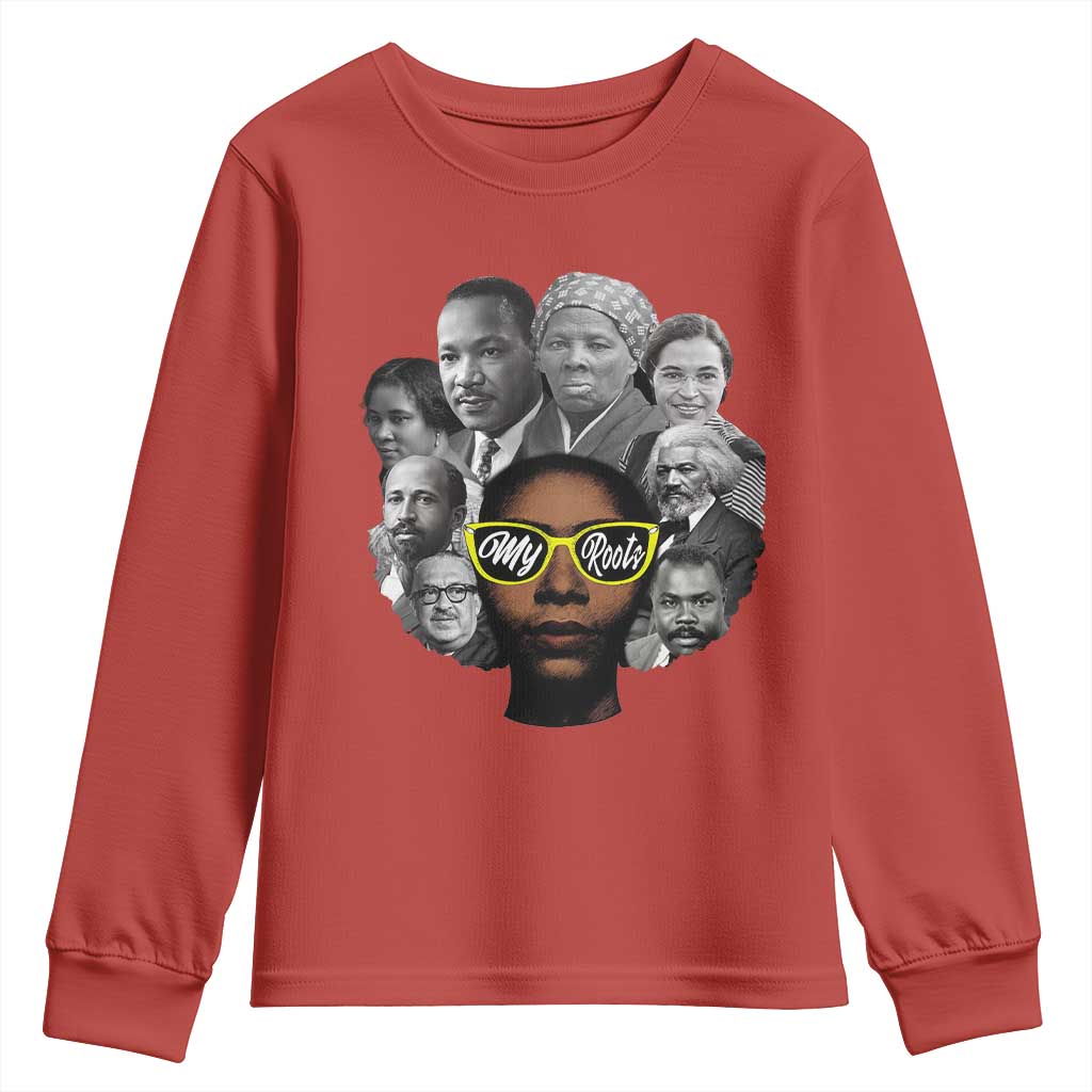 My Roots Black History Leaders Youth Sweatshirt African American Heritage - African Pride