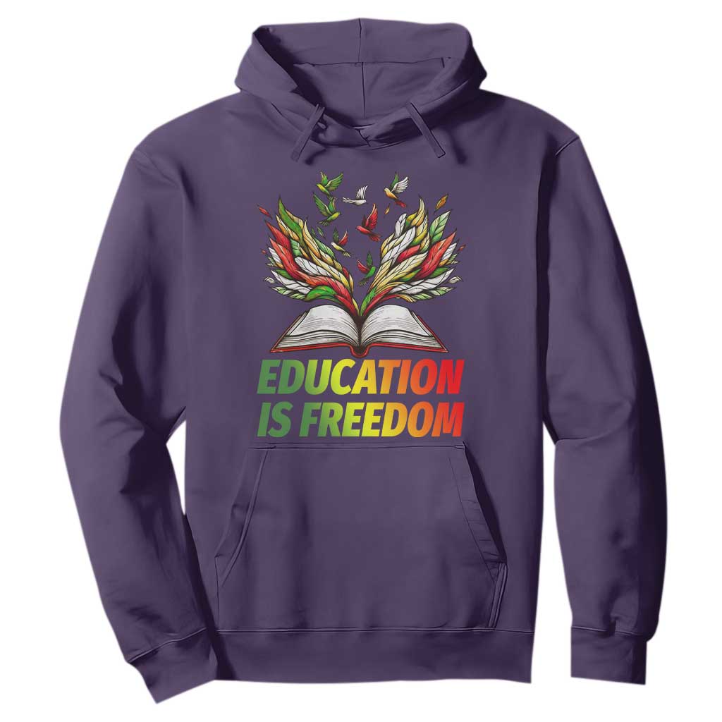 Education Is Freedom Hoodie Inspirational Black Teacher Gift - African Pride