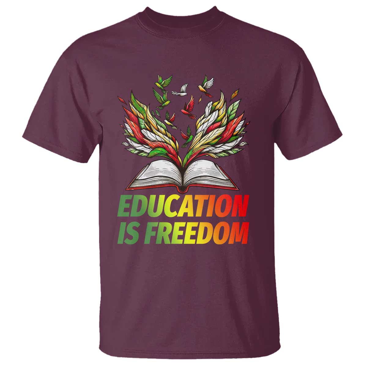Education Is Freedom T Shirt Inspirational Black Teacher Gift - African Pride