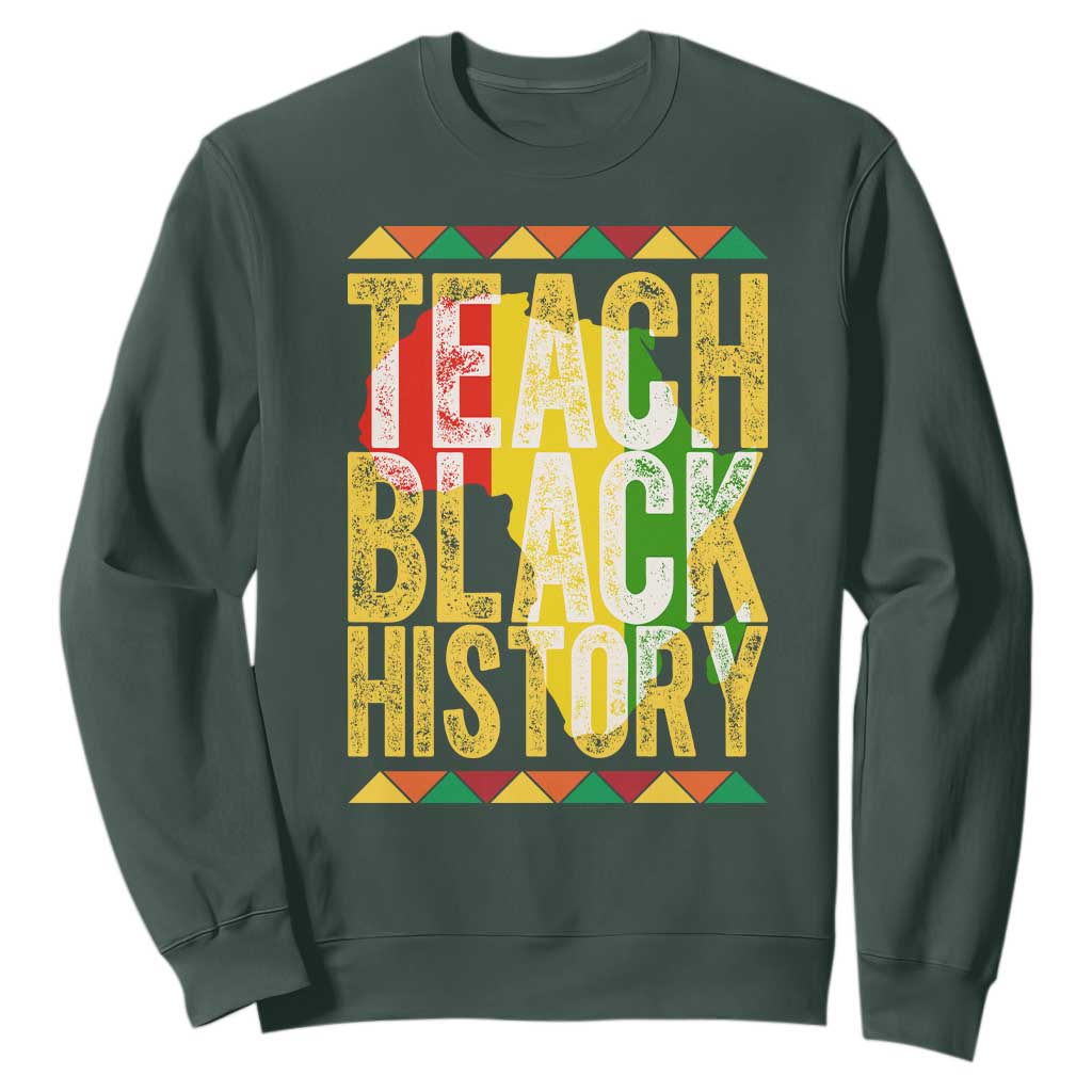 Teach Black History Sweatshirt Black History Month Gift For Teachers - African Pride