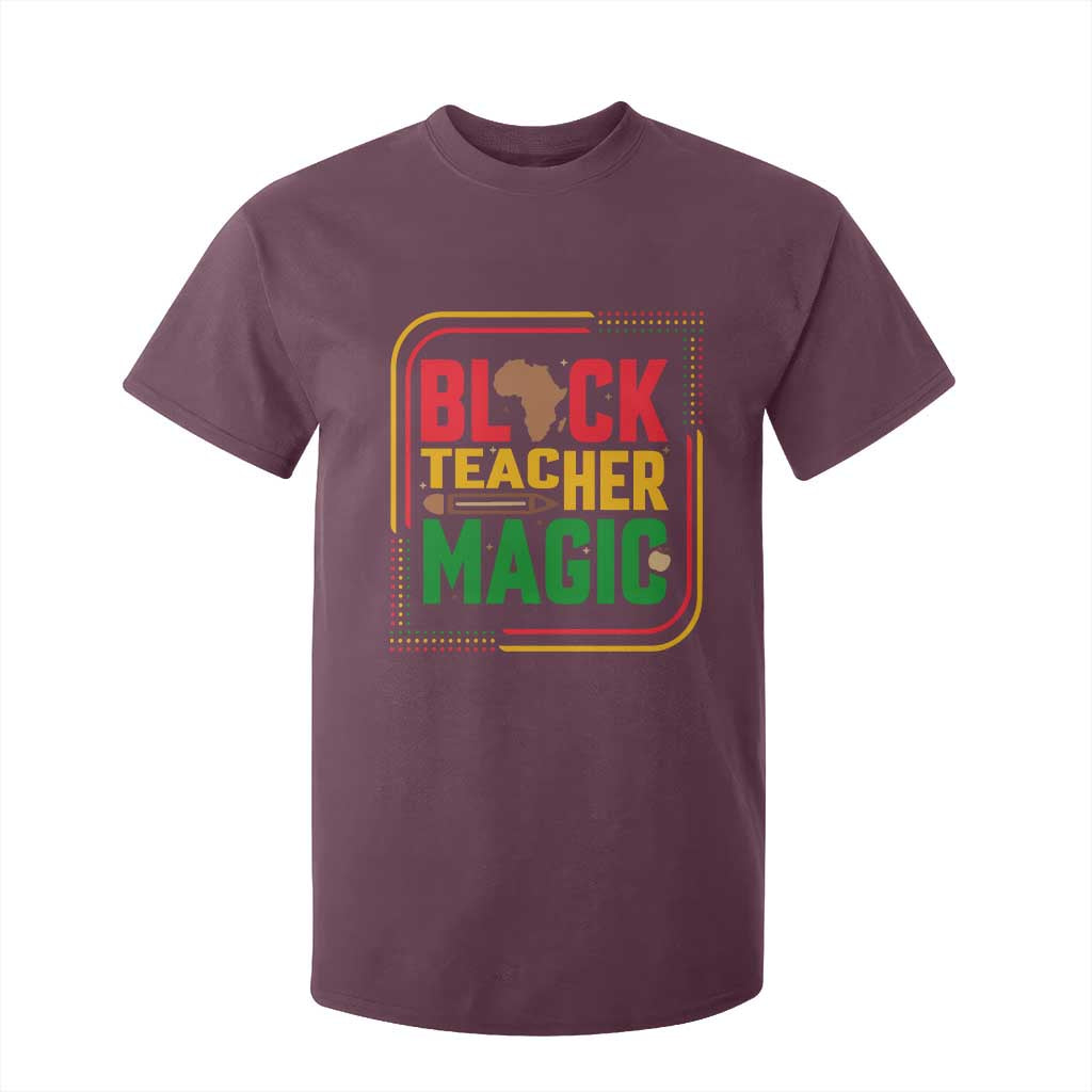Black Teacher Magic T Shirt For Kid African American Pride Educator Gift - African Pride