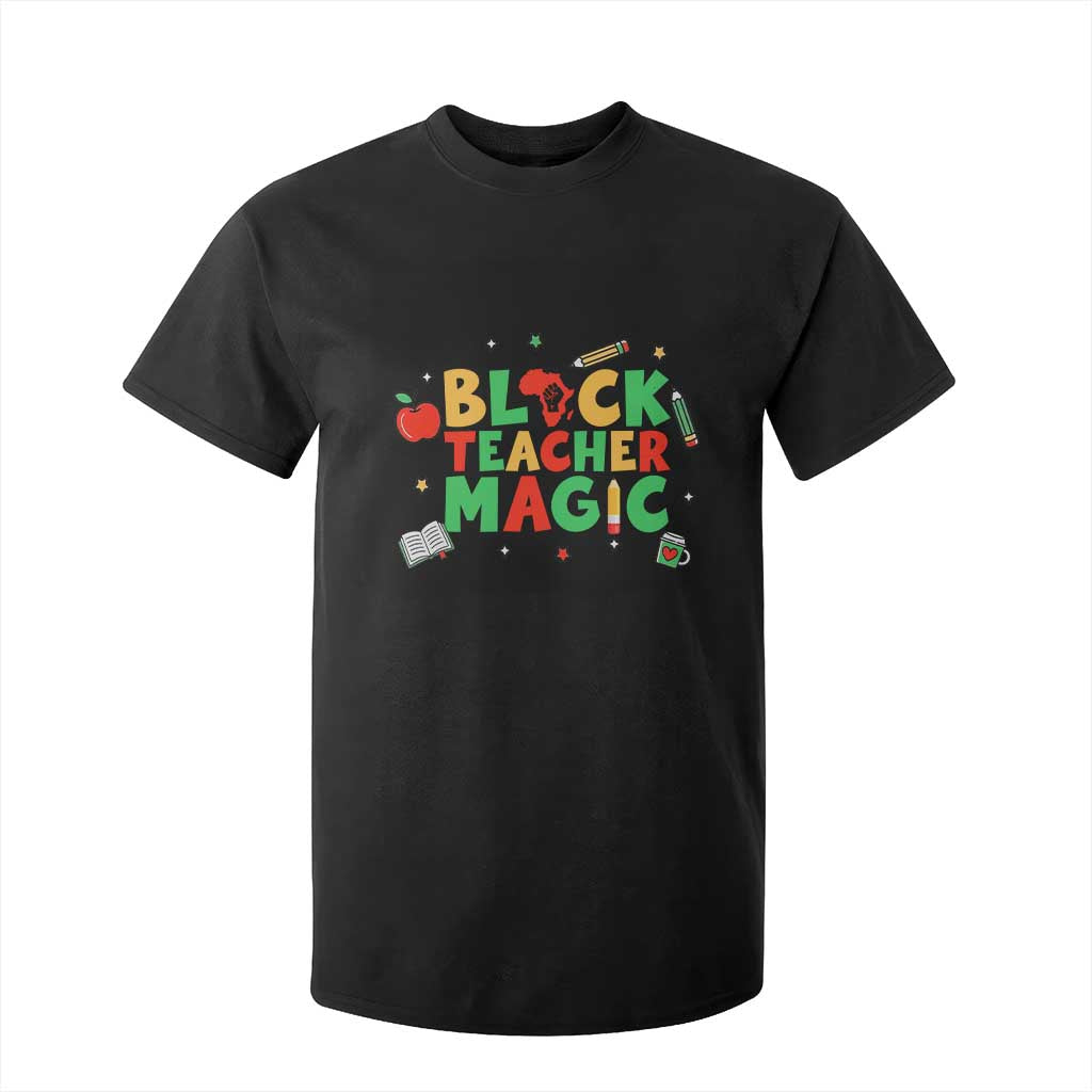 Inspirational Black Teacher Magic T Shirt For Kid African American History Month - African Pride