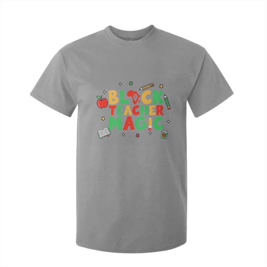 Inspirational Black Teacher Magic T Shirt For Kid African American History Month - African Pride