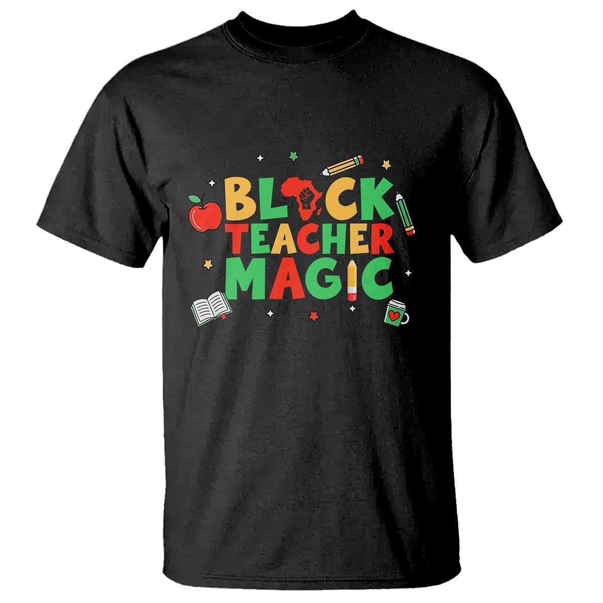 Inspirational Black Teacher Magic T Shirt African American History Month - African Pride