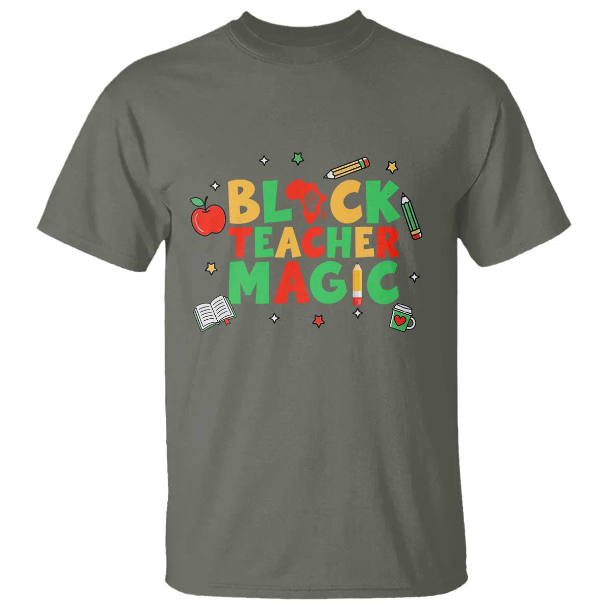Inspirational Black Teacher Magic T Shirt African American History Month - African Pride