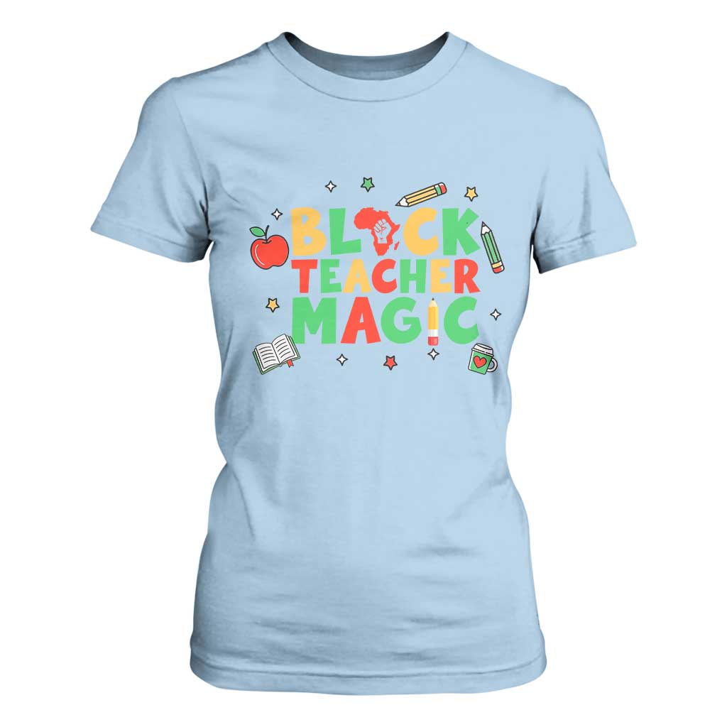 Inspirational Black Teacher Magic T Shirt For Women African American History Month - African Pride