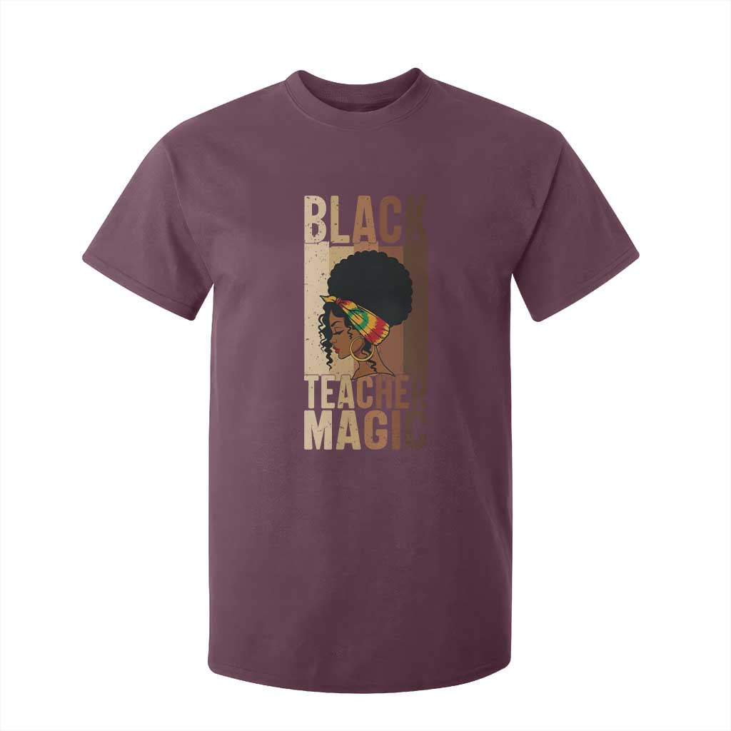 Black Teacher Magic T Shirt For Kid African American Pride Teacher Life - African Pride